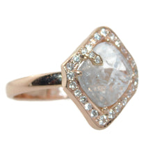 Load image into Gallery viewer, Custom-Made Slice Diamond Ring in 14k Rose Gold