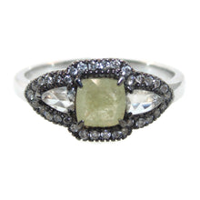 Load image into Gallery viewer, Yellow Diamond Ring in 18k White Gold
