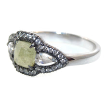 Load image into Gallery viewer, Yellow Diamond Ring in 18k White Gold