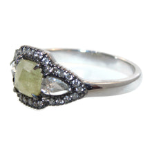 Load image into Gallery viewer, Yellow Diamond Ring in 18k White Gold