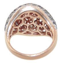 Load image into Gallery viewer, Custom Made Black Champagne Diamond Ring in 14k Rose Gold