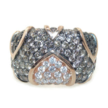 Load image into Gallery viewer, Custom Made Black Champagne Diamond Ring in 14k Rose Gold