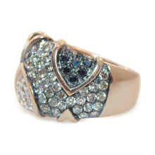 Load image into Gallery viewer, Custom Made Black Champagne Diamond Ring in 14k Rose Gold