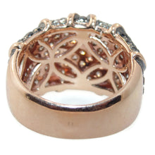 Load image into Gallery viewer, Custom Made Black Champagne Diamond Ring in 14k Rose Gold