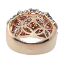 Load image into Gallery viewer, Custom Made Black Champagne Diamond Ring in 14k Rose Gold