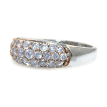 Load image into Gallery viewer, Custom Made Cluster Pink Diamond Ring in 14k White and Yellow Gold
