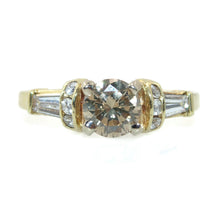 Load image into Gallery viewer, Custom Made Champagne Diamond Ring in 18k Yellow Gold
