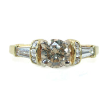 Load image into Gallery viewer, Custom Made Champagne Diamond Ring in 18k Yellow Gold