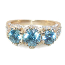 Load image into Gallery viewer, Garnet Ring with Diamond in 14k Yellow & White Gold