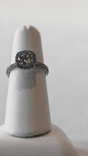 Load and play video in Gallery viewer, 18k White Gold Diamond Halo Ring
