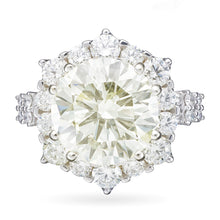 Load image into Gallery viewer, Custom-Made 8 carat Diamond Ring in 18k White Gold