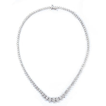 Load image into Gallery viewer, 20" Custom-Made Graduated Diamond Necklace in 18k White Gold