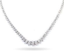 Load image into Gallery viewer, 20" Custom-Made Graduated Diamond Necklace in 18k White Gold