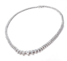 Load image into Gallery viewer, 20" Custom-Made Graduated Diamond Necklace in 18k White Gold