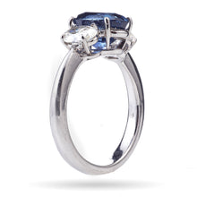 Load image into Gallery viewer, Custom-Made Sapphire & Diamond Ring in Platinum