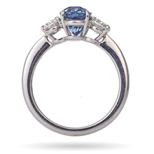 Load image into Gallery viewer, Custom-Made Sapphire & Diamond Ring in Platinum
