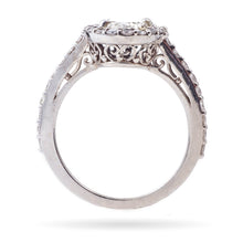 Load image into Gallery viewer, Oval Shaped Halo Diamond Ring in 14k White Gold
