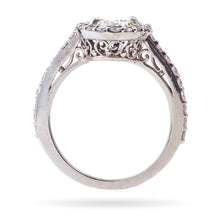 Load image into Gallery viewer, Oval Shaped Halo Diamond Ring in 14k White Gold