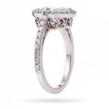 Load image into Gallery viewer, Oval Shaped Halo Diamond Ring in 14k White Gold