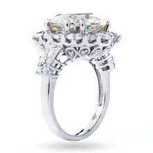 Load image into Gallery viewer, Custom-Made 8 carat Diamond Ring in 18k White Gold