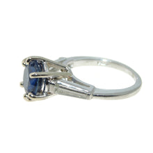 Load image into Gallery viewer, Vintage Sapphire Platinum Diamond Ring