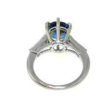 Load image into Gallery viewer, Vintage Sapphire Platinum Diamond Ring