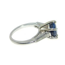 Load image into Gallery viewer, Vintage Sapphire Platinum Diamond Ring