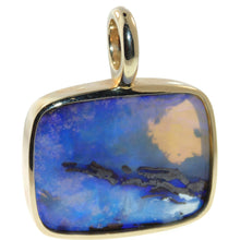 Load image into Gallery viewer, Tahitian Opal Statement Pendant in 14k Yellow Gold