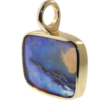 Load image into Gallery viewer, Tahitian Opal Statement Pendant in 14k Yellow Gold