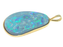 Load image into Gallery viewer, Natural Black Opal 18k Yellow Gold Statement Pendant (One of a Kind)