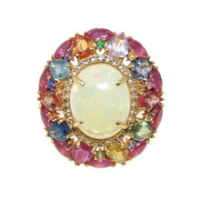 Load image into Gallery viewer, Estate Ethiopian Opal Multi Stone Ring
