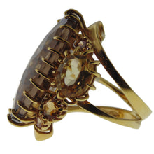 Load image into Gallery viewer, Estate Statement Smokey Quartz Ring in 14k Yellow Gold
