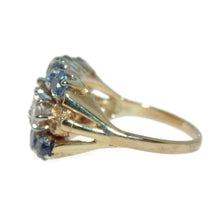Load image into Gallery viewer, Estate Sapphire and Diamond Ring in 14k Yellow Gold