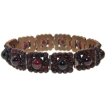 Load image into Gallery viewer, Vintage Estate Natural Bohemian Garnet Statement Bracelet
