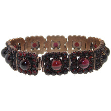 Load image into Gallery viewer, Vintage Estate Natural Bohemian Garnet Statement Bracelet
