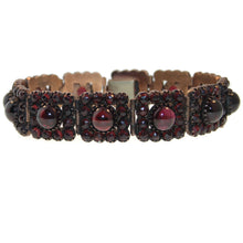 Load image into Gallery viewer, Vintage Estate Natural Bohemian Garnet Statement Bracelet
