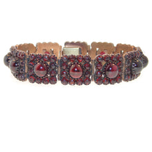 Load image into Gallery viewer, Natural Bohemian Garnet Statement Bracelet