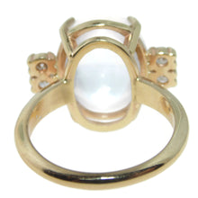 Load image into Gallery viewer, Star Moonstone and Diamond Ring in 14k Yellow Gold