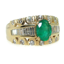 Load image into Gallery viewer, Yellow Gold Emerald Statement Ring