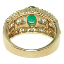 Load image into Gallery viewer, Estate 18k Yellow Gold Emerald Statement Ring