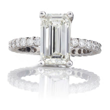 Load image into Gallery viewer, Emerald Cut Diamond Ring in Platinum
