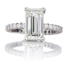 Load image into Gallery viewer, Emerald Cut Diamond Ring in Platinum