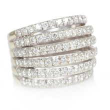 Load image into Gallery viewer, Two Carat Diamond Stack Ring Made in 14k White Gold