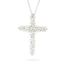 Load image into Gallery viewer, Diamond Cross Pendant Made in 14k White Gold