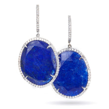 Load image into Gallery viewer, Custom-Made Oval Lapis Lazuli Earrings