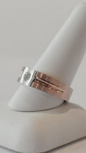 Load and play video in Gallery viewer, Custom-Made Men's 2-Tone Diamond Ring in 14K Rose and White Gold