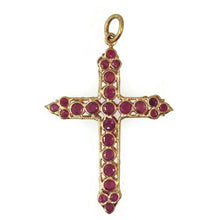 Load image into Gallery viewer, Vintage 2 Side Ornate Filigree Cross Pendant in 18k Yellow Gold
