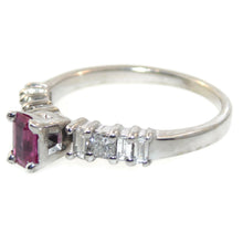 Load image into Gallery viewer, Vintage Estate Ruby &amp; Diamond Ring in 14k White Gold
