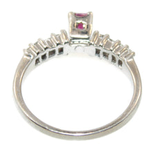 Load image into Gallery viewer, Vintage Estate Ruby &amp; Diamond Ring in 14k White Gold
