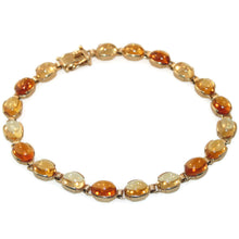 Load image into Gallery viewer, Estate 14k Yellow Gold 3 tone Citrine Cabochons Tennis Bracelet
